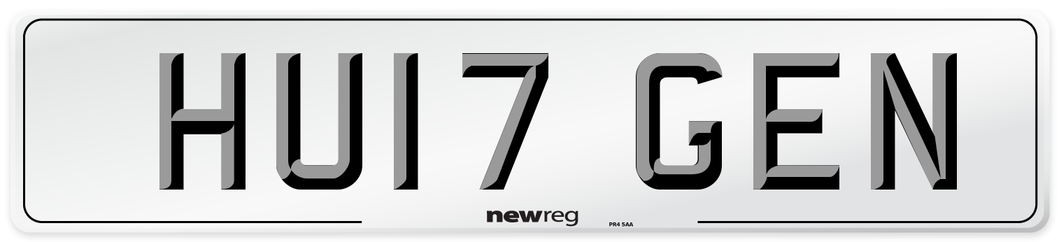 HU17 GEN Number Plate from New Reg